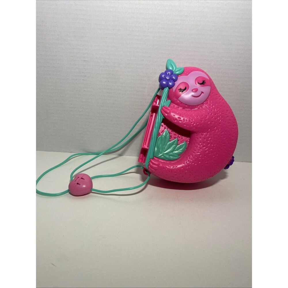 Polly Pocket Doll Sloth 2-in-1 Purse Play Set Jungle Theme Animals